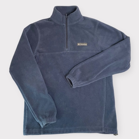 Columbia - Mens 1/2 Zip Fleece Pullover - Navy Blue -  Size S - Picture 2 of 7